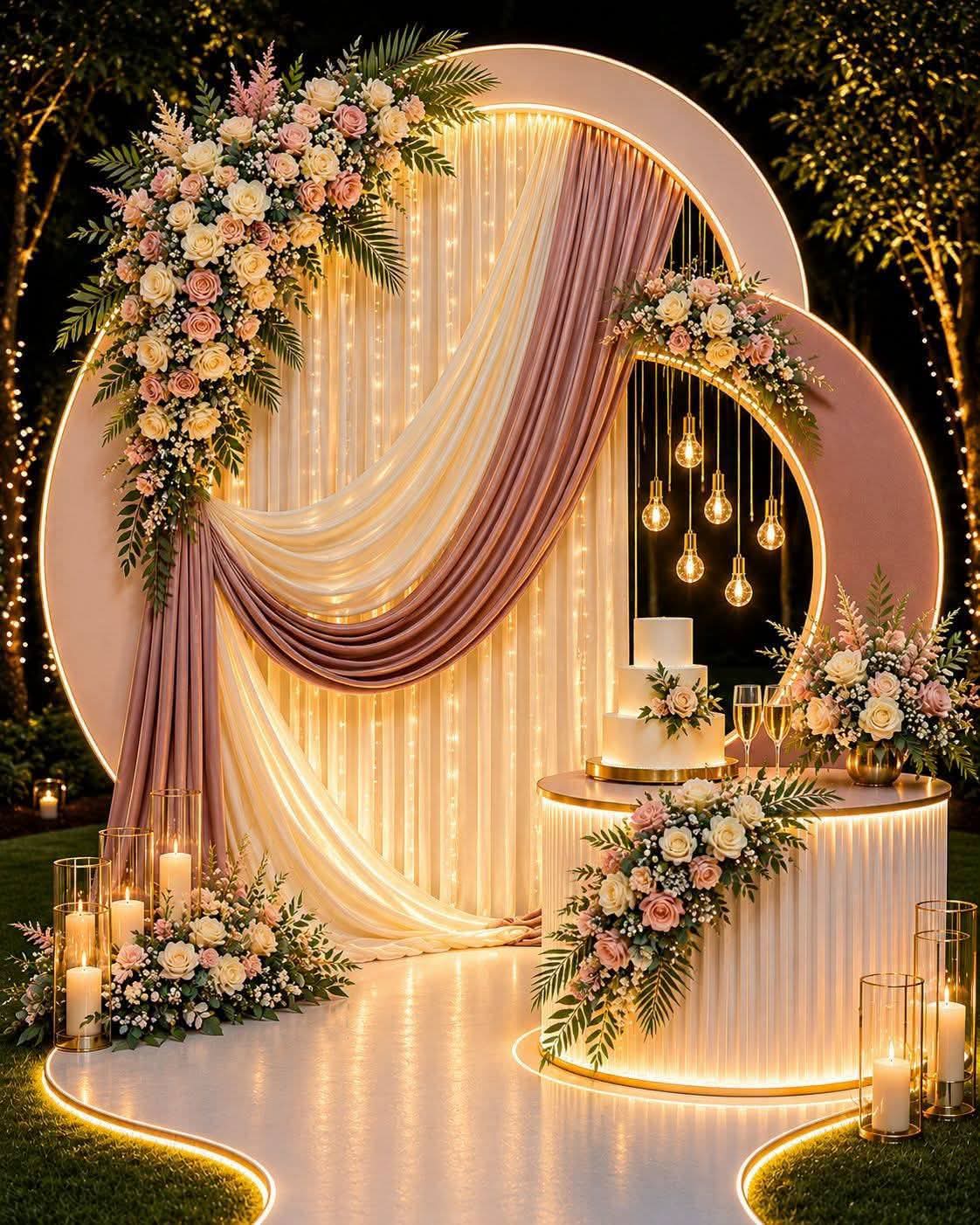 Home Purple wedding décor and stage